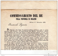 1866 BELLUNO - ESPOSIZIONE UNIVERSALE DI PARIGI - Documents Historiques