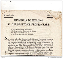 1821 BELLUNO - Decretos & Leyes