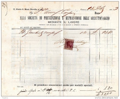 1893 FIRENZE -  PREVENZIONE E REPRESSIONE DELL'ACCATTONAGGIO - Historical Documents