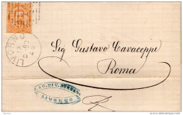 1880  LETTERA CON ANNULLO LIVORNO - Marcophilie