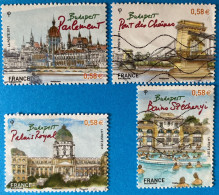 France 2011 : Capitale Européennes, Budapest N° 4538 à 4541 Oblitéré - Used Stamps