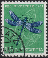 1951 Schweiz Pro Juventute ° Zum:CH J139,Yt:CH 513, Mi:CH 562, Wasserjungfer, Insekten - Used Stamps