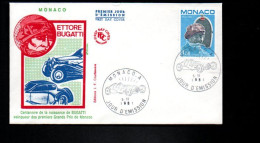 MONACO FDC 191 ETTORE BUGATTI - Automovilismo