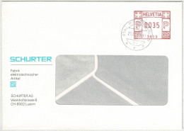 Schweiz 1988, Briefumschlag Freistempel / EMA / Meterstamp Schurter Luzern Wiesendangen - Frankiermaschinen (FraMA)