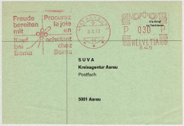 Schweiz 1973, Briefausschnitt Freistempel / EMA / Meterstamp Borna Aarburg - Aarau - Frankeermachinen