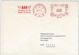 Schweiz 1971, Brief Freistempel / EMA / Meterstamp AAR Kartonfabrik Niedergösgen - Aarau - Affrancature Meccaniche