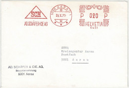 Schweiz 1971, Brief Freistempel / EMA / Meterstamp Schäfer Aarau, Bauunternehmung - Affranchissements Mécaniques