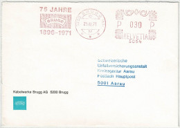 Schweiz 1971, Brief Freistempel / EMA / Meterstamp Kabelwerke Brugg - Aarau - Frankiermaschinen (FraMA)