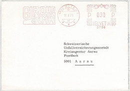 Schweiz 1971, Brief Freistempel / EMA / Meterstamp Giroud Olma Olten - Aarau - Postage Meters