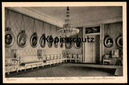 ALTE POSTKARTE EUTIN GROSSHERZOGLICHES SCHLOSS VERSAMMLUNGS-ZIMMER PORTRÄT KRONLEUCHTER Ansichtskarte AK Cpa Postcard - Eutin