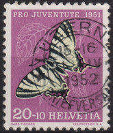 1951 Schweiz Pro Juventute ° Zum:CH J140,Yt:CH 514, Mi:CH 563, Segelfalter, Insekten - Usati