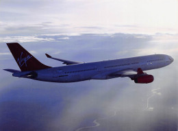 Airbus A340 In Virgin Atlantic Airways Colours - 180 X 130 Mm. - Photo Presse Originale - Aviation