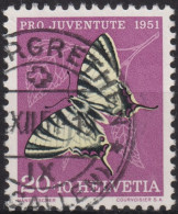 1951 Schweiz Pro Juventute ° Zum:CH J140,Yt:CH 514, Mi:CH 563, Segelfalter, Insekten - Used Stamps