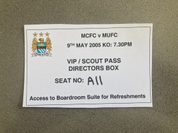 Manchester City V Manchester United 2004-05 Match Ticket - Eintrittskarten