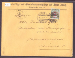 LETTRE A ENTETE - FRANCHISE No 336 - FREIWILLIGE UND EINWOHNERARMENPFLEGE DER STADT ZÜRICH - Portofreiheit