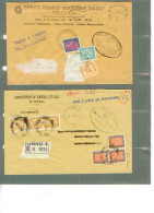 Italia, Tassa A Carico, 6 Buste (3 Raccomandate), Segnatasse 50, 100, 500, 900, 1500 (321) 3 Scan - Segnatasse