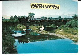 Piemonte Torino S.benigno Canavese Treno Speciale A Vapore Satti Trasporti In Transito Sul Ponte Di San Benigno 1983 - Treni