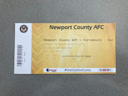 Newport County V Portsmouth 2022-23 Match Ticket - Tickets - Entradas