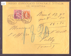 LETTRE A ENTETE - REGIO CONSOLATO D'ITALIA  A GENEVE - Briefe U. Dokumente