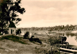 73884284 Aken Elbe Partie An Der Elbe Frachter Aken Elbe - Aken