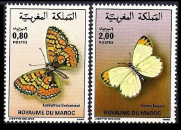 MAROC MOROCCO 1985 - 2v - MNH - Butterfly - Butterflies - Papillons - Schmetterlinge - Mariposas - Farfalle - Borboletas - Papillons