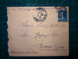 FRANCE, Enveloppe Distribuée à Buenos Aires, Argentine (Amérique Du Sud) En 1917. - Used Stamps