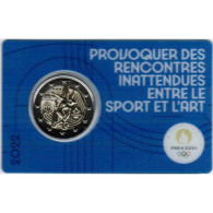 FRANCE - 2 EURO 2022 - JEUX OLYMPIQUES 2024 - COINCARD BLEUE - BU - Frankrijk