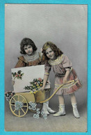 * Fantaisie - Fantasy - Fantasie (Enfant - Child - Kind) * (Series 1681 - 6) Girl, Fille, Meisje, Chariot, Fleurs, Old - Portretten