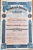 S.A. Pétroles De Grosnyi - Russie - Obligation De 500 Francs (1919) - Russland