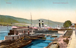 ORSOVA : KIKÖTORESZLET / HAFEN - M.F.T.R. PASSENGER SHIP " ERZSÉBET KIRÁLYNE " On DANUBE At ORSOVA ~ 1905 - '910 (an592) - Roumanie