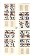 Coopération Avec L'Afrique,MNH,Neuf Sans Charnière.4 Blocs De 4. - Unused Stamps