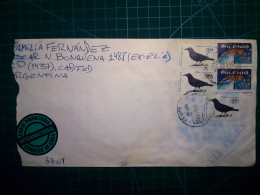 CHILI, Enveloppe Circulée à Capitale Fédérale, Argentine Avec Une Variété De Timbres Postaux (Oiseau Et Nouveau Millénai - Chile