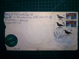 CHILI, Enveloppe Circulée à Capitale Fédérale, Argentine Avec Une Variété De Timbres Postaux (Oiseau Et Nouveau Millénai - Cile