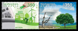 SALE!!! ARMENIA ARMENIE ARMENIEN 2016 EUROPA CEPT Think Green 2 Stamps Se-tenant (type 2) MNH ** - 2016