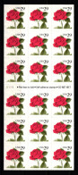 USA F-Bl. 10 Postfrisch Folienblatt 10 Blumen Rose #KR193 - Altri & Non Classificati