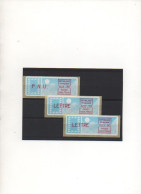 FRANCE.1985. C001-75500.  TROIS VIGNETTES (NEUVES). TYPE A. PARIS RP LOUVRE - 1985 Papel « Carrier »