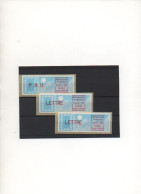 FRANCE.1985.C001 75505.  TROIS VIGNETTES (NEUVES) TYPE A.  PARIS 5. - 1985 Papel « Carrier »