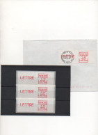 FRANCE.1981.LS08 75628.Type 4. TROIS VIGNETTES (NEUVES) + 1 LETTRE (CIRCULE). VARIETE.LS08. - 1981-84 LS & LSA Prototipos