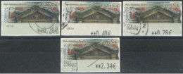 SPAIN- 2004, SAN SABASTIAN ARCHITECTURE STAMPS LABELS SET OF 4, DIFFERENT VALUES, USED. - Oblitérés