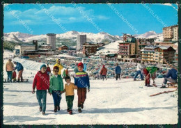 Torino Sestriere Nevicata Sci PIEGHINE Foto FG Cartolina KB2161 - Autres & Non Classés