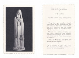 Prière à Notre-Dame Des Moissons Pour La Protection Des Récoltes, Luzillat, Indulgence - Images Religieuses
