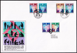 UNO NEW YORK - WIEN - GENF 1994 TRIO-FDC Jahr Der Familie - New York/Geneva/Vienna Joint Issues