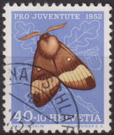 1952 Schweiz Pro Juventute ° Zum:CH J147,Yt:CH 530, Mi:CH 579, Eichenspinner, Schmetterling, Insekten - Gebraucht