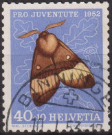 1952 Schweiz Pro Juventute ° Zum:CH J147,Yt:CH 530, Mi:CH 579, Eichenspinner, Schmetterling, Insekten - Oblitérés