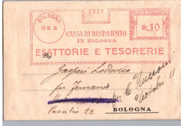 ITALIA 1936  -   Annullo Meccanico Rosso (EMA)  Cassa Di Risparmio In Bologna - Macchine Per Obliterare (EMA)