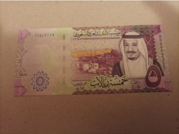 Billete Arabia Saudi, 5 Rials, Nº Bajo, Serie A, Año 2016, UNC - Arabia Saudita