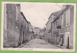 CPA VIANNE Rue Porte De Lavardac Animé Commerce Tabac 47 Lot Et Garonne Rare Cachet FM Compagnie De L'Air 50/104 - Other & Unclassified