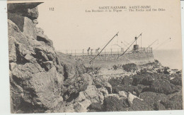 CPA SAINT-NAZAIRE - SAINT-MARC (44) LES ROCHERS Et LA DIGUE - CARRELETS - Saint Nazaire