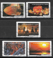 France 2012  Oblitéré Autoadhésif  N°  753 - 755 - 756 - 758 - 761 -  Le Timbre Fête Le Feu - Used Stamps