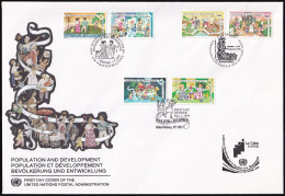 UNO NEW YORK - WIEN - GENF 1994 TRIO-FDC Bevölkerung Und Entwicklung - Emisiones Comunes New York/Ginebra/Vienna